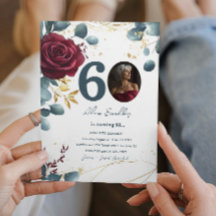 60thバースデーパーティーと赤いバラと青