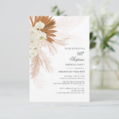 60thバースデーパーティーパンパスグラスカスタム 招待状 (スタンド正面)