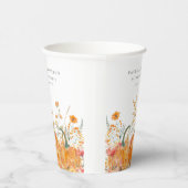 60thバースデーパーティーパンプキンワイルドフラワーカスタム 紙コップ (右)