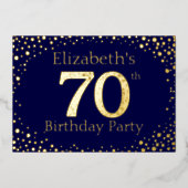 60thバースデーパーティーフォイル招待状 箔招待状 (正面)