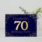 60thバースデーパーティーフォイル招待状 箔招待状 (立ち正面)