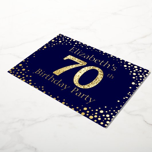 60thバースデーパーティーフォイル招待状 箔招待状 (回転した状態)