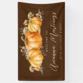 60thバースデーパーティーボホ素朴秋パンプキン 横断幕 (縦)