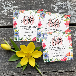 60thバースデーパーティー水の色フローラ フェイバータグ