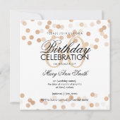 60thバースデーパーティー銅箔グリッター灯 招待状 (正面)