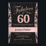 60thバースデーパーティー – バラ金ゴールドブラック 招待状<br><div class="desc">第60回バースデーパーティーへの招待ブラックとバラ金ゴールド。エレガント招待状カードとフェイクグリッターバラ金ゴールドとダイヤモンド。機能damaskパターンとスクリプトフォント。60歳で素晴らしい！クラシックデザインパーティーに最適なスタイリッシュ。年齢もしを教えてカスタムくれ。</div>