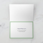 60thパーソナライズされたひまわり誕生日カード カード (内部)