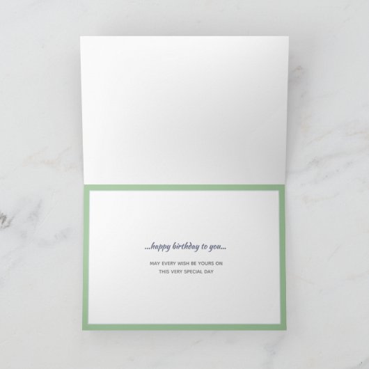 60thパーソナライズされたひまわり誕生日カード カード (内部)