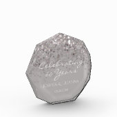 60thパーソナライズされたダイヤモンドアニバーサリー記念 フォトブロック (左)