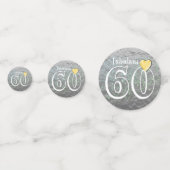 60thパーソナライズされた誕生日パーティーテーブル紙吹雪 コンフェッティ (正面)