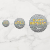 60thパーソナライズされた誕生日パーティーテーブル紙吹雪 コンフェッティ (裏面)