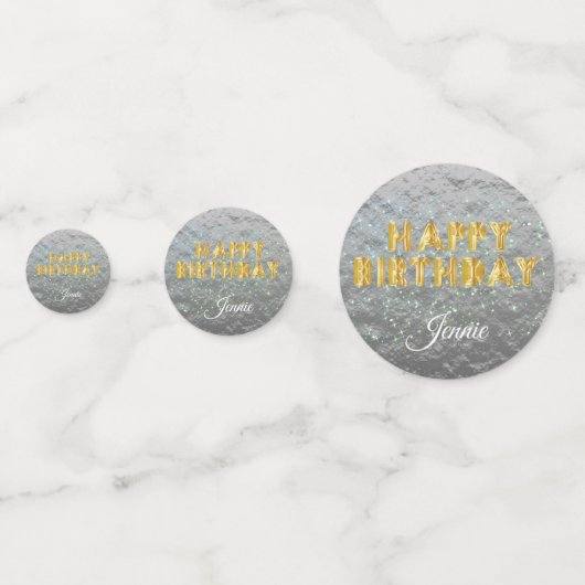 60thパーソナライズされた誕生日パーティーテーブル紙吹雪 コンフェッティ (裏面)