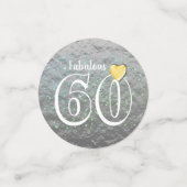 60thパーソナライズされた誕生日パーティーテーブル紙吹雪 コンフェッティ (スモール正面)