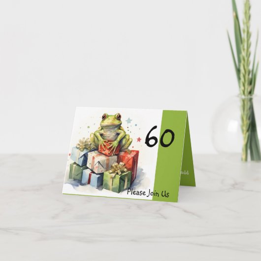 60thフロッグホリデイ誕生日 招待状 (正面)