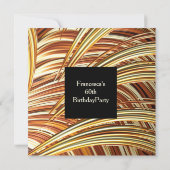 60thモダンバースデーパーティーゴールデンブラック 招待状 (裏面)