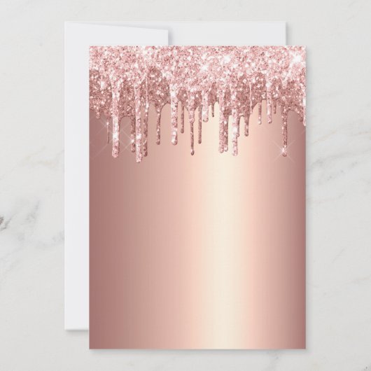 60thモダンバースデーパーティー滴下バラ金ゴールド 招待状 (裏面)