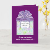 60th彼女のカスタマイズ誕生日あいさつカード カード (黄色い花)