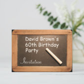 60th素朴バースデーパーティーお祝い招待状 招待状 (スタンド正面)