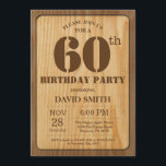 60th素朴誕生日招待状ヴィンテージウッド 招待状<br><div class="desc">60素朴番目の誕生日の素朴招待状（木材）ヴィンテージレトロ国。大人誕生日。男性または女性誕生日。キッズボーイまたはガールレディ10代のティーンエイジ招待状。13日15日18日20日21日30日50日70日80日90日100日。任意の年齢さらにカスタマイクリックズを行う場合はカスタマイズ、「IT」ボタンをクリックし、このテンプレートを変更するために当社のデザインツールを使用する。</div>