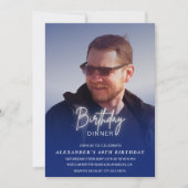 60th誕生日の招待誕生日ディナーフォトメンズ 招待状 (正面)