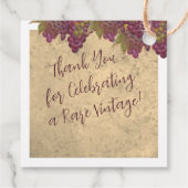 60th誕生日エレガントワインのテーマありがとうありがとう フェイバータグ (裏面)