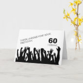 60th誕生日カードの歓声の群衆。 カード (黄色い花)