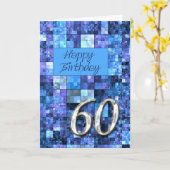 60th誕生日カード抽象芸術マス。 カード (黄色い花)