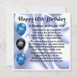 60th誕生日カード – Brother カード<br><div class="desc">60素晴らし誕生日の兄弟用のカード</div>