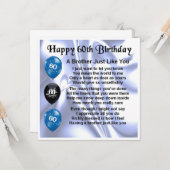 60th誕生日カード – Brother カード (正面/裏面インサイチュ)