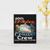 60th誕生日クルーズクルーズフレンズファミリーバケーション カード (黄色い花)