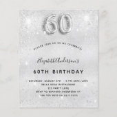 60th誕生日シルバーグリッター予算 チラシ (正面)