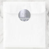 60th誕生日シルバーボウ ラウンドシール (バッグ)