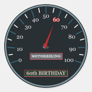 60th誕生日シール ラウンドシール