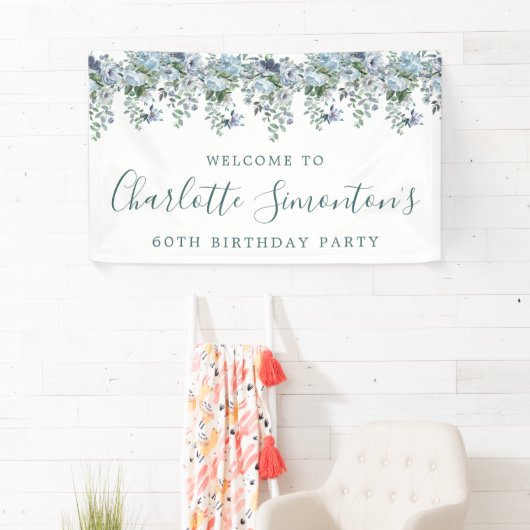 60th誕生日ダスティブルーフローラへようこそ 横断幕 (インサイチュ)