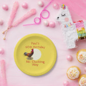 60th誕生日チキンパーソナライズされたおもしろいクスタム ペーパープレート (パーティー)
