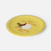 60th誕生日チキンパーソナライズされたおもしろいクスタム ペーパープレート (アングル)