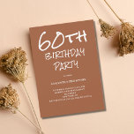 60th誕生日テラコッタパーティの招待状 招待状<br><div class="desc">この60歳の誕生日のテラコッタの招待でパーティーの準備をする。簡単：独自の情報を追加。</div>