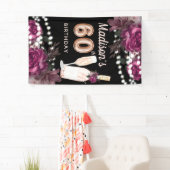 60th誕生日バラワインラグジュアリー 横断幕 (インサイチュ)