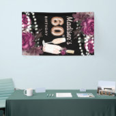 60th誕生日バラワインラグジュアリー 横断幕 (トレードショー)