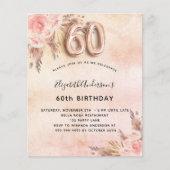 60th誕生日パンパスグラスバラ予算 チラシ (正面)