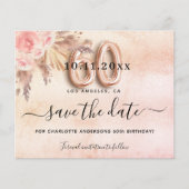 60th誕生日パンパバラ予算の日付を保存 チラシ (正面)