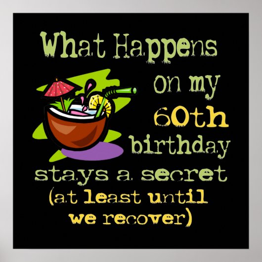 60th誕生日パーティギフト。私の60日に何が起こるか ポスター (正面)