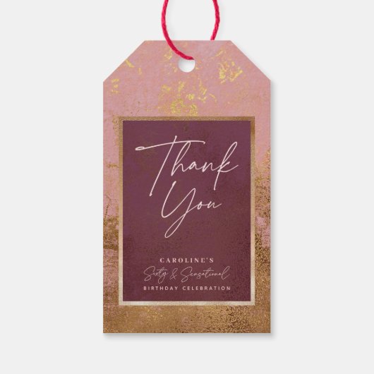 60th誕生日パーティーありがとう ギフトタグ (裏面)