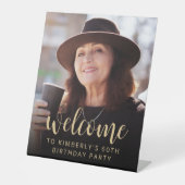 60th誕生日パーティーの写真へようこそ 台座サイン (正面)