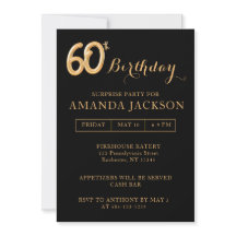 60th誕生日パーティーへの招待