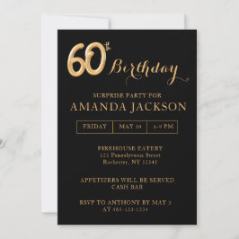 60th誕生日パーティーへの招待 招待状