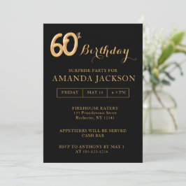 60th誕生日パーティーへの招待 招待状