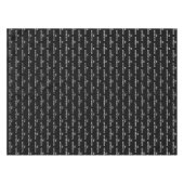 60th誕生日パーティー名ブラックパターモダンン テーブルクロス (正面(横))