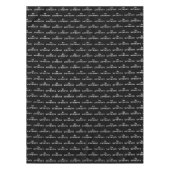 60th誕生日パーティー名ブラックパターモダンン テーブルクロス (正面)