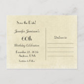 60th誕生日パーティー電話を保存する 案内ポストカード (裏面)